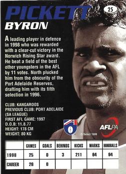 1999 Select AFL Premiere #25 Byron Pickett Back